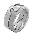 www.piercing-sperky.cz : Prsten z chirurgické oceli Puzzle RSS04