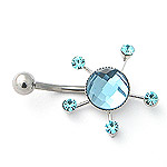 www.piercing-sperky.cz : Piercing do pupíku BCX 20blue