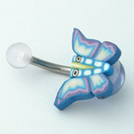 www.piercing-sperky.cz : Piercing motýlek FBU02 blue