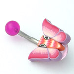 www.piercing-sperky.cz : Piercing motýlek FBU02 viollet