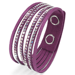 Obrázek č. 1 k produktu: Náramek Oliver Weber s krystaly Swarovski Simple Cut Fuchsia