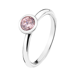 Stříbrný prsten Hot Diamonds Emozioni Scintilla Pink Compassion