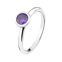 Stříbrný prsten Hot Diamonds Emozioni Scintilla Violet Spirituality