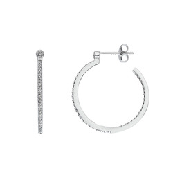 Obrázek č. 1 k produktu: Stříbrné náušnice Hot Diamonds Hoops Topaz DE623