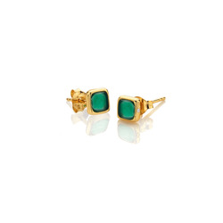 Pozlacené náušnice Hot Diamonds X Gemstones Square DE771