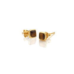 Pozlacené náušnice Hot Diamonds X Gemstones Square DE772