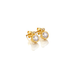 Pozlacené náušnice Hot Diamonds X Gemstones Droplet DE774