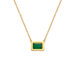 Obrázek č. 3 k produktu: Pozlacený náhrdelník Hot Diamonds X Gemstones Rectangle DN181