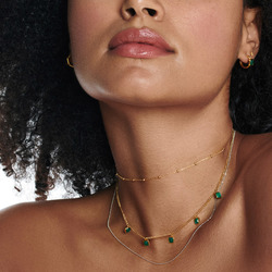 Obrázek č. 1 k produktu: Pozlacený náhrdelník Hot Diamonds X Gemstones Square DN183
