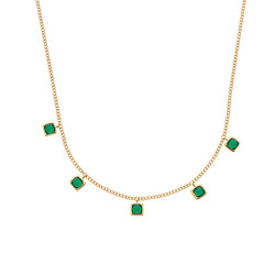 Obrázek č. 3 k produktu: Pozlacený náhrdelník Hot Diamonds X Gemstones Square DN183