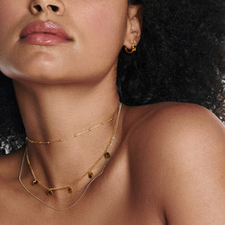Obrázek č. 1 k produktu: Pozlacený náhrdelník Hot Diamonds X Gemstones Square DN184