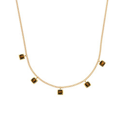 Obrázek č. 3 k produktu: Pozlacený náhrdelník Hot Diamonds X Gemstones Square DN184