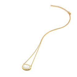 Pozlacený náhrdelník Hot Diamonds X Gemstones Oval DN186