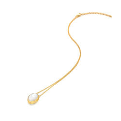 Pozlacený náhrdelník Hot Diamonds X Gemstones Oval DN189