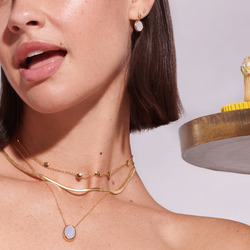 Obrázek č. 1 k produktu: Pozlacený náhrdelník Hot Diamonds X Gemstones Oval DN190
