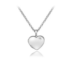 Stříbrný přívěsek Hot Diamonds Memories Heart Locket