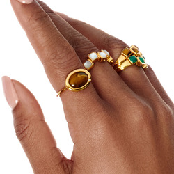 Obrázek č. 1 k produktu: Pozlacený prsten Hot Diamonds X Gemstones Square DR267