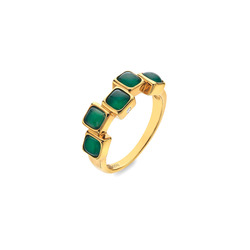 Obrázek č. 2 k produktu: Pozlacený prsten Hot Diamonds X Gemstones Square DR268