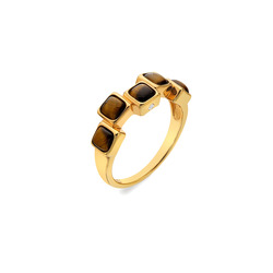Obrázek č. 2 k produktu: Pozlacený prsten Hot Diamonds X Gemstones Square DR269