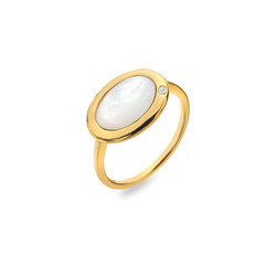 Obrázek č. 2 k produktu: Pozlacený prsten Hot Diamonds X Gemstones Oval DR270