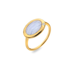 Obrázek č. 2 k produktu: Pozlacený prsten Hot Diamonds X Gemstones Oval DR271