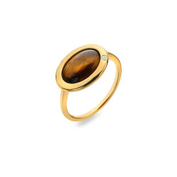Obrázek č. 2 k produktu: Pozlacený prsten Hot Diamonds X Gemstones Oval DR272