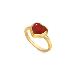 Obrázek č. 2 k produktu: Pozlacený prsten Hot Diamonds X Gemstones s červeným topazem DR285