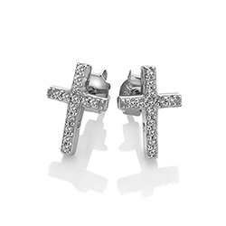 Obrázek č. 1 k produktu: Stříbrné náušnice Hot Diamonds Cross Micro Bliss DE552