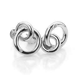 Obrázek č. 1 k produktu: Stříbrné náušnice Hot Diamonds Eternity Interlocking Silver Stud DE308