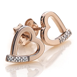 Obrázek č. 2 k produktu: Náušnice Hot Diamonds Just add Love Memories Rose Gold