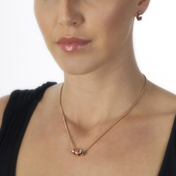 Obrázek č. 1 k produktu: Stříbrný náhrdelník Hot Diamonds Trio Statement Rose Gold
