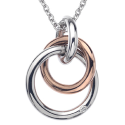 Stříbrný přívěsek Hot Diamonds Eternity Rose Gold DP373