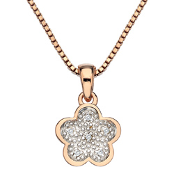 Přívěsek Hot Diamonds Stargazer Flower Rose Gold