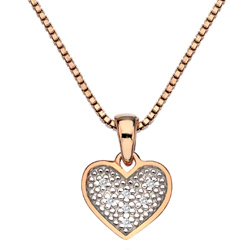 Přívěsek Hot Diamonds Stargazer Heart Rose Gold