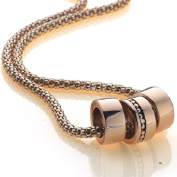 Obrázek č. 3 k produktu: Stříbrný náhrdelník Hot Diamonds Trio Statement Rose Gold