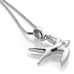 Obrázek č. 1 k produktu: Stříbrný přívěsek Hot Diamonds Paradise Swallow