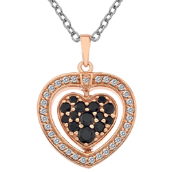 Obrázek č. 1 k produktu: Stříbrný náhrdelník Hot Diamonds Turning Heart Rose Gold