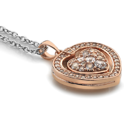 Obrázek č. 4 k produktu: Stříbrný náhrdelník Hot Diamonds Turning Heart Rose Gold