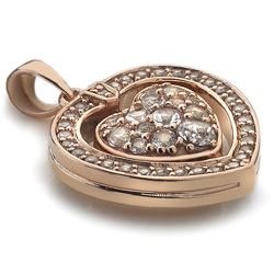 Obrázek č. 9 k produktu: Stříbrný náhrdelník Hot Diamonds Turning Heart Rose Gold