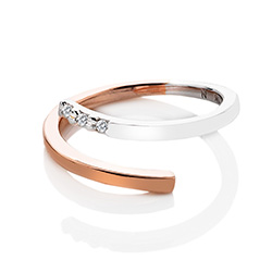Obrázek č. 1 k produktu: Stříbrný prsten Hot Diamonds Glide Silver Rose Gold