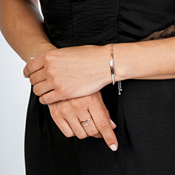 Obrázek č. 3 k produktu: Stříbrný prsten Hot Diamonds Glide Silver Rose Gold