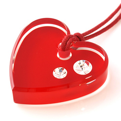 Obrázek č. 1 k produktu: Přívěsek s krystaly Swarovski Cayoo Simply 2 Heart Cherry