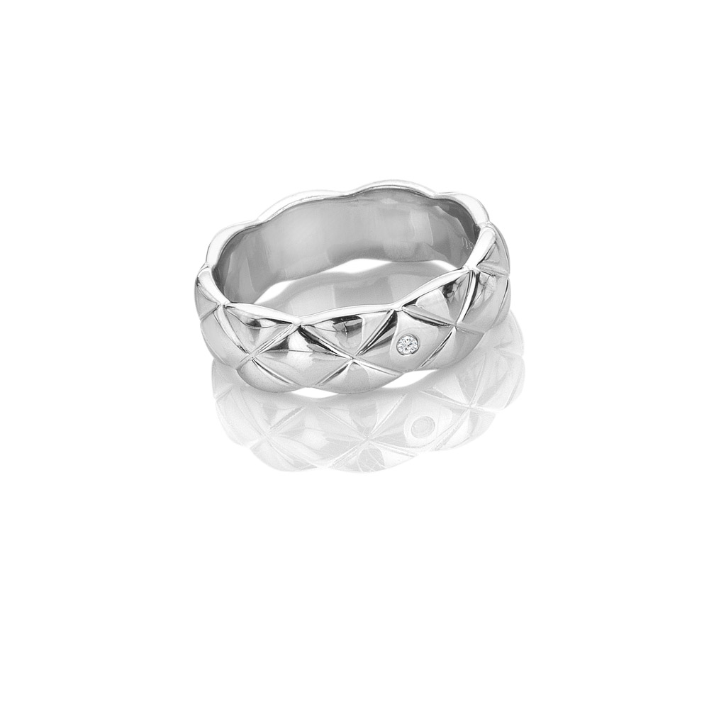 Stříbrný prsten Hot Diamonds Quilted DR260