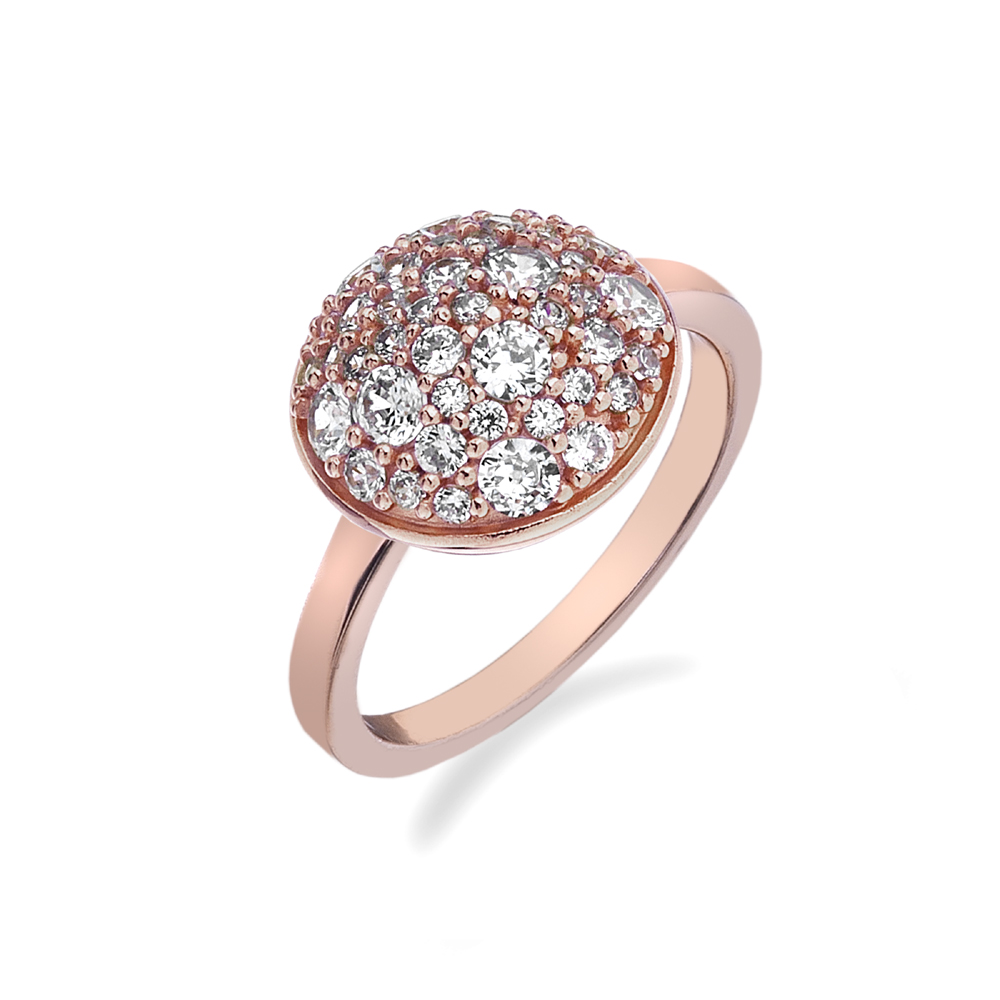 Stříbrný prsten Hot Diamonds Emozioni Bouquet Rose Gold