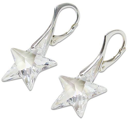 Stříbrné náušnice s krystalem Swarovski Star Crystal